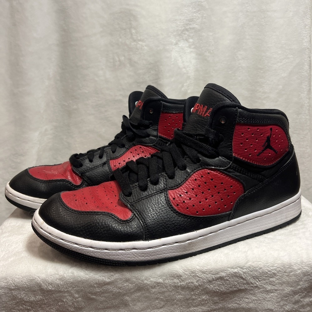 Jordan Access Mid Black Gym Red White Men's 9.5 Sneakers AR3762-006